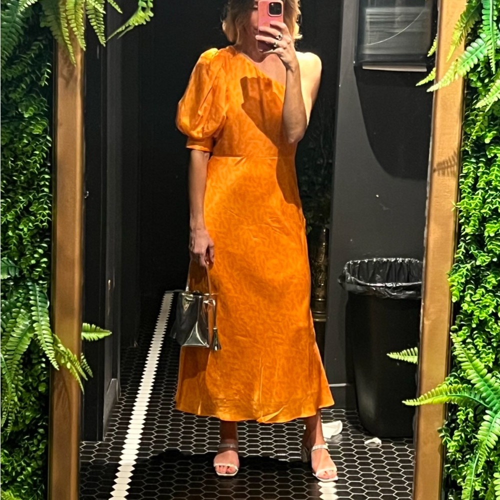 Whistles Sally One Shoulder Dress